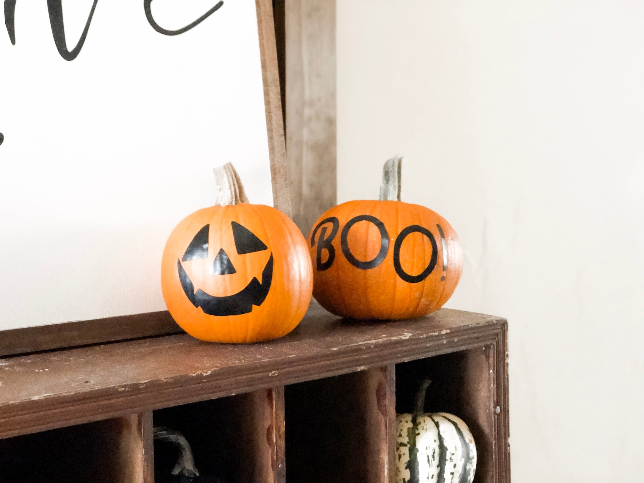 Cricut Cut Vinyl Sticker Halloween Pumpkins - Handmade in the