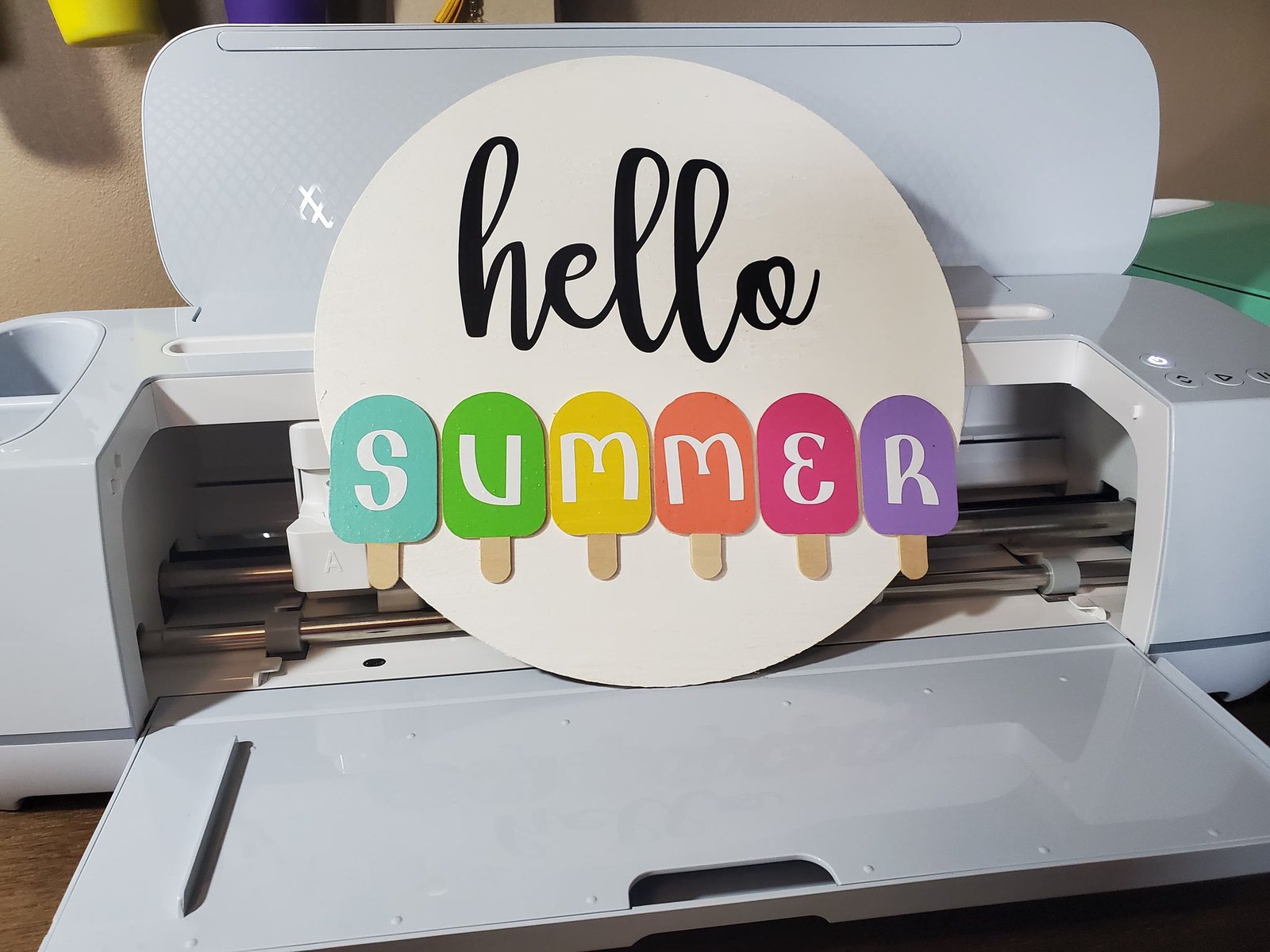 Hello Summer Bassword Sign Cricut Maker