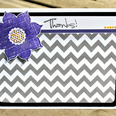 Heat Embossing With Colored Ink & Thank You Card