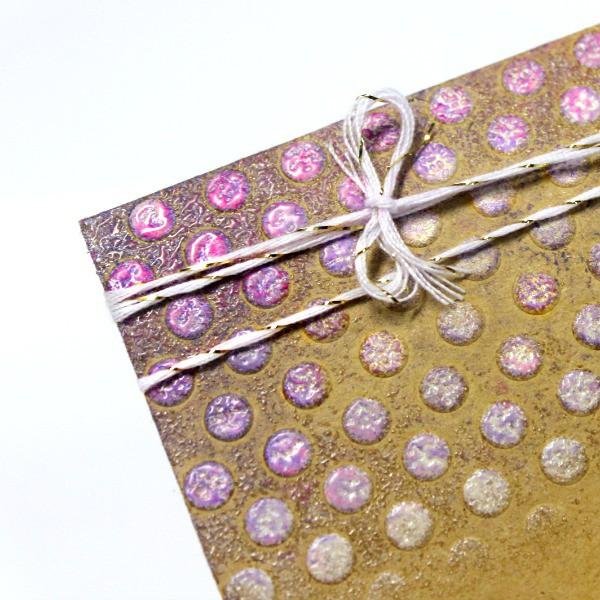 Ink & Emboss Grunge Chic Polka Dot Card