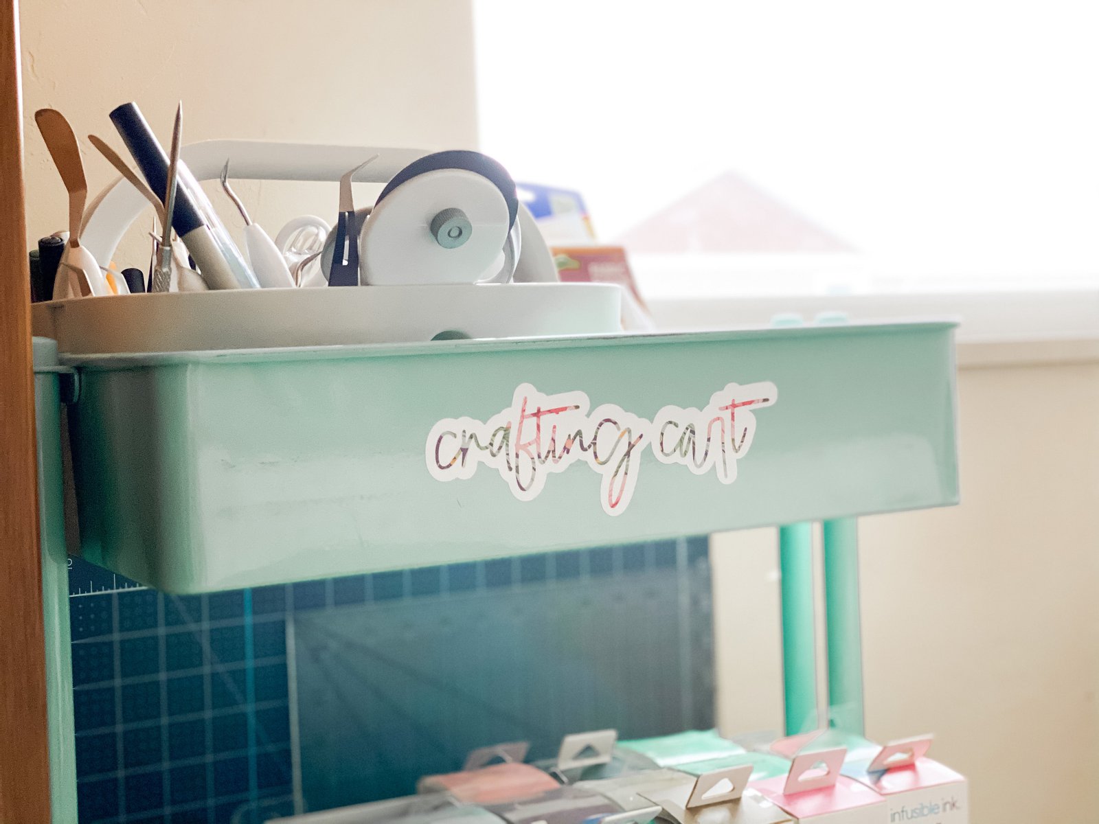 Make Vinyl Decals Cricut Joy Craft Room Organization