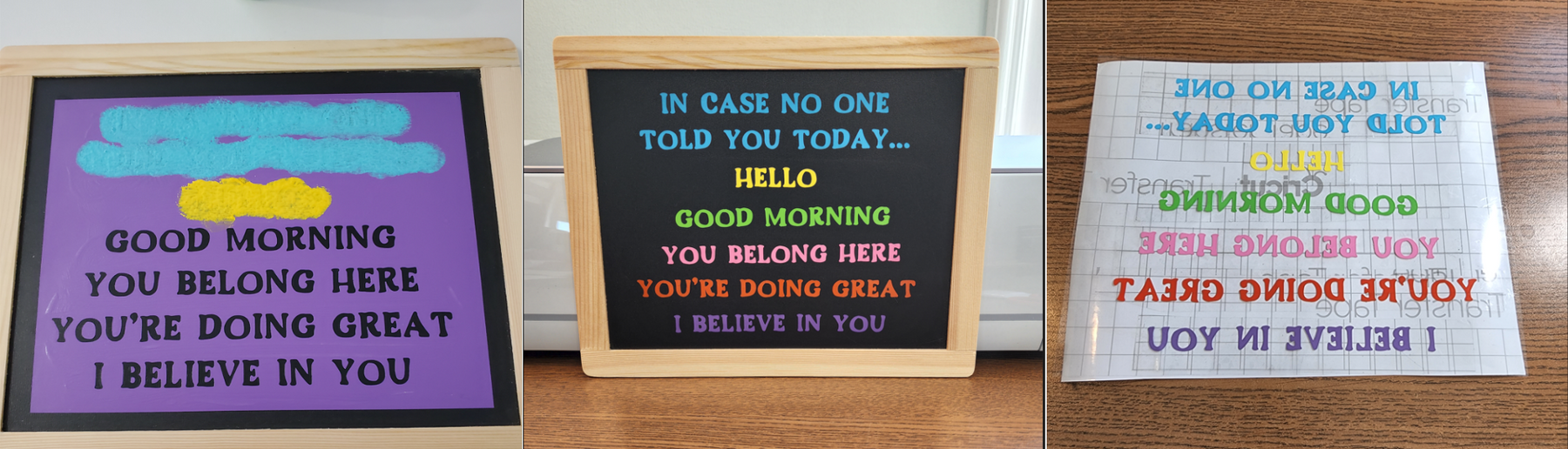 Cricut Vinyl Chalkboard Sign Two Ways - Stencil or Decal