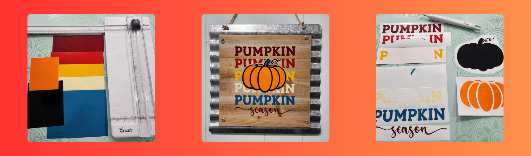 DIY Fall Sign with Cricut Vinyl