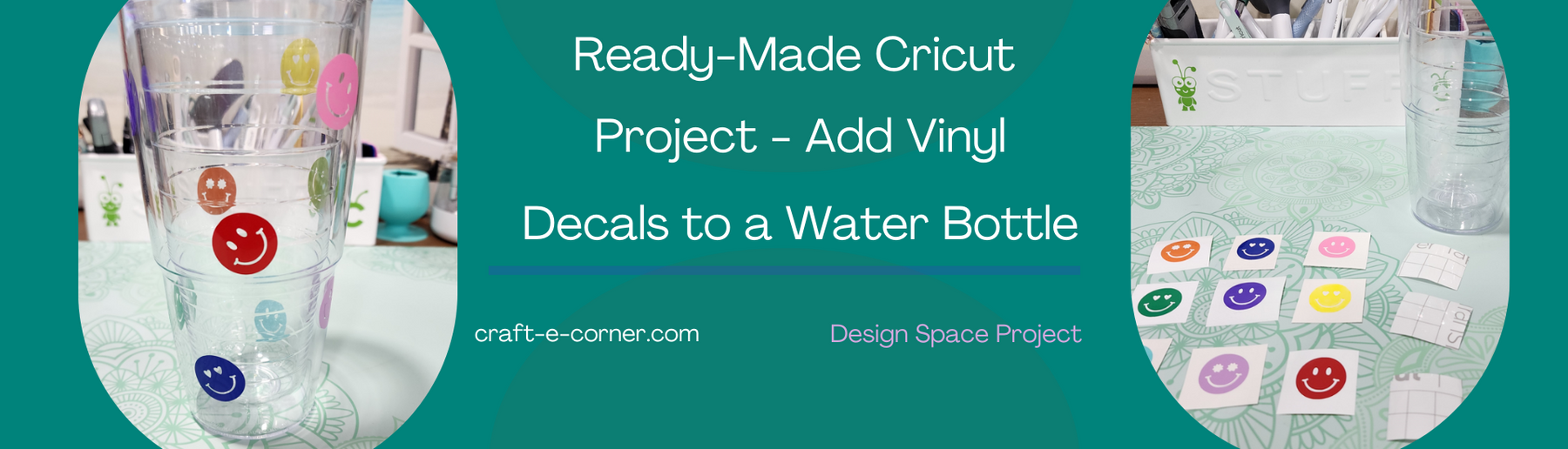 Ready-Made Cricut Project - Add Vinyl Decals to a Water Bottle