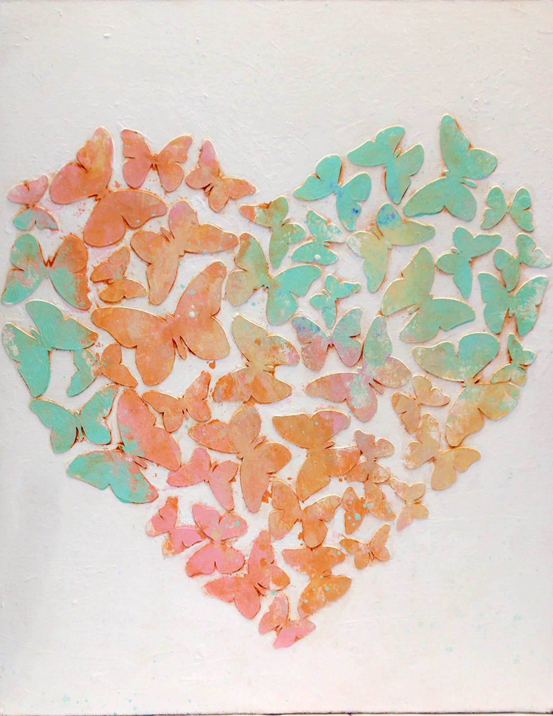 Butterfly Heart Mixed Media Wall Decor Using Cricut