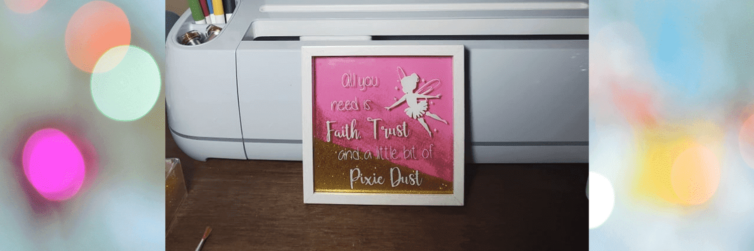 Fairy Shadow Box with Cricut Vinyl