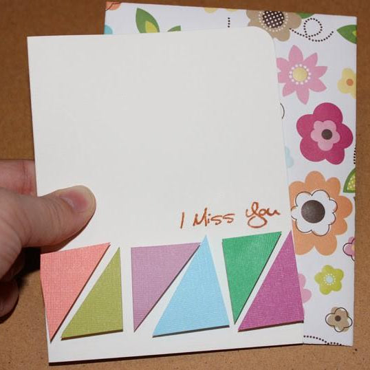 Quick and Simple Card Making – Colorful “I Miss You Card” in less than 5 minutes flat!