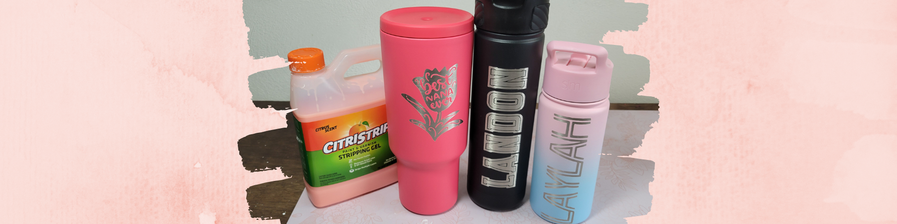 How to Etch Tumblers with Citristrip and Cricut Vinyl