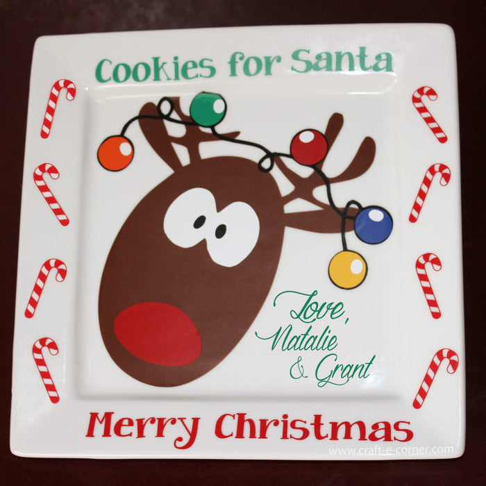 Design #10: Reindeer! Cookies for Santa Plate Project