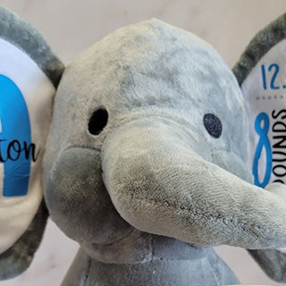 Baby Gift Birth Stats Elephant Using Cricut Iron-on