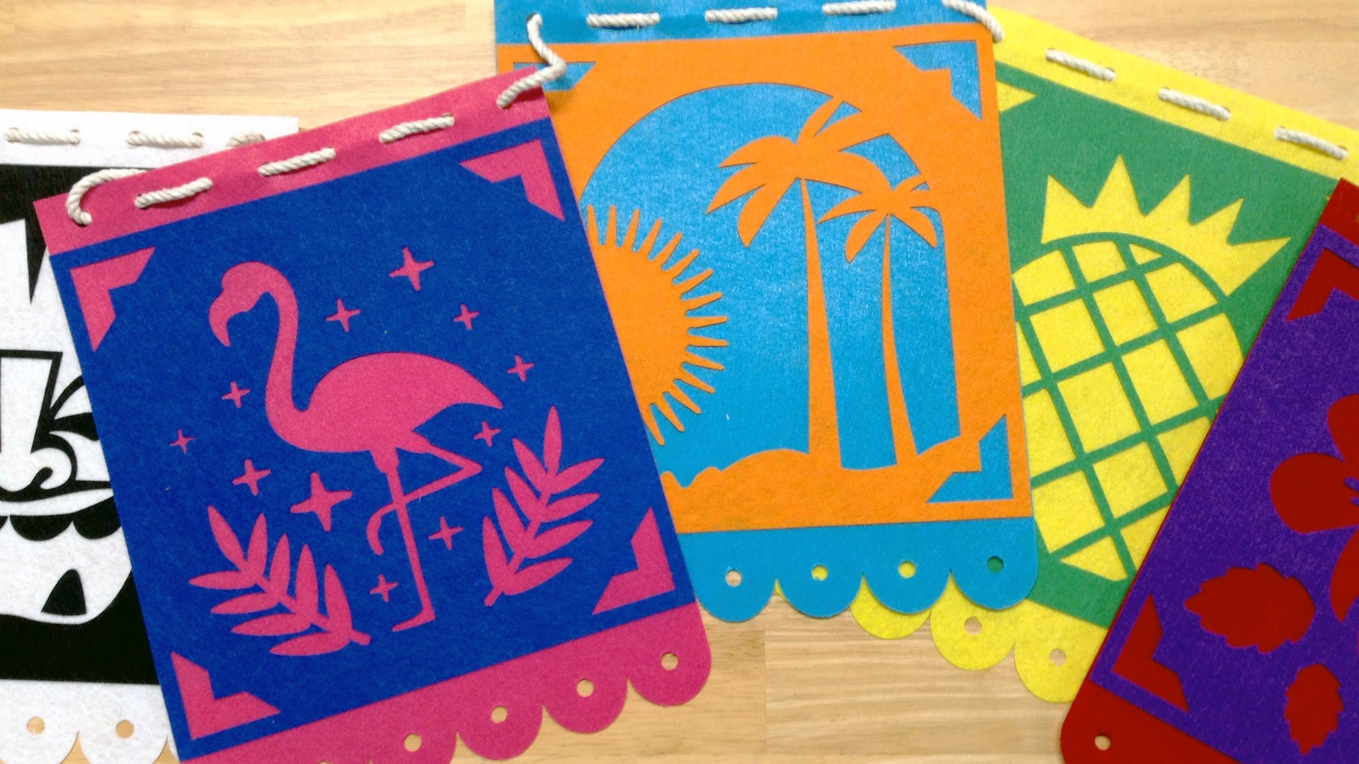 Luau Hawaiian Theme Felt Party Supplies Using Cricut