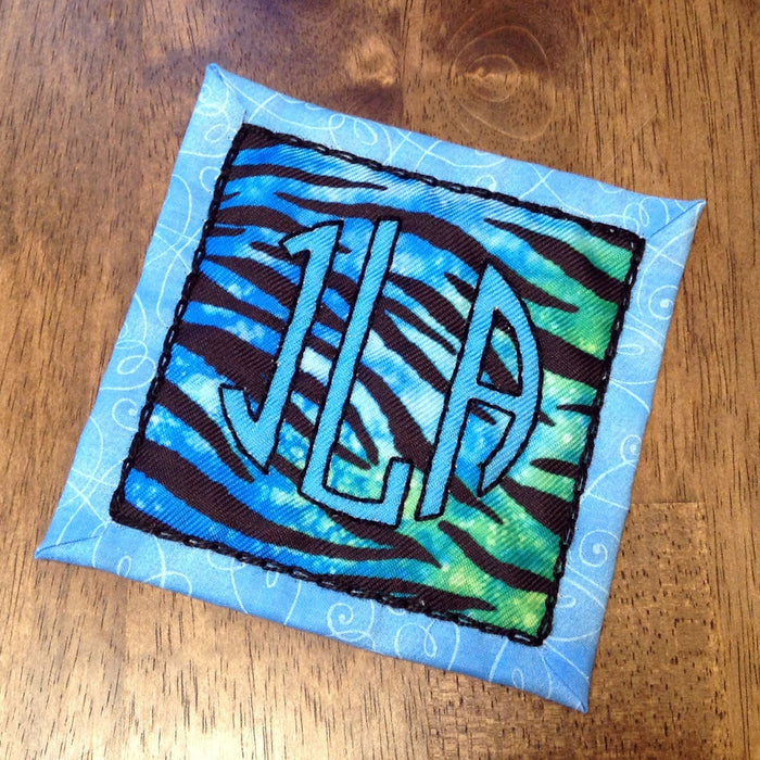 Monogram Fabric Coasters Mug Rug Using Cricut Infusible Ink