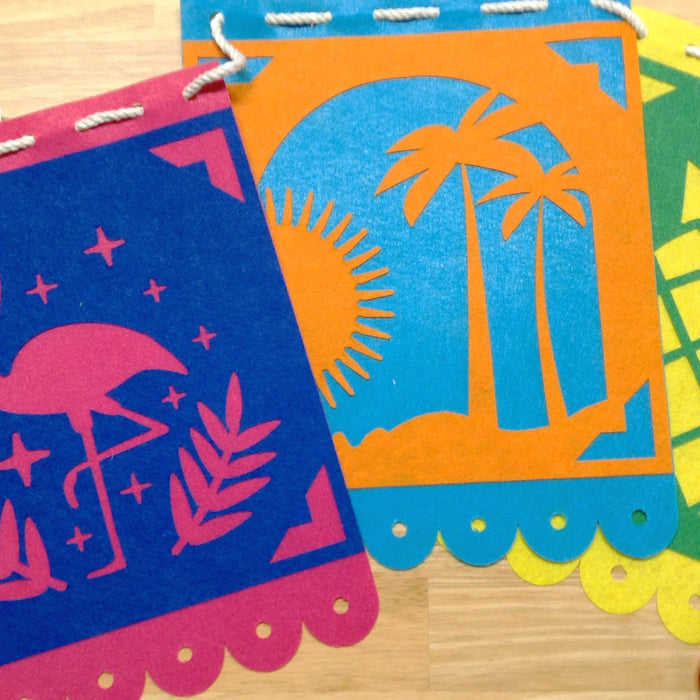 Luau Hawaiian Theme Felt Party Supplies Using Cricut