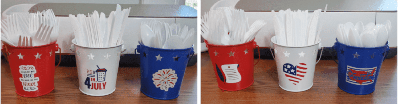 Beginner Cricut Project - Decorative 4th of July Pails