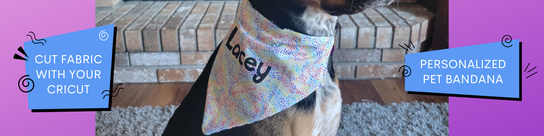 How to Cut Fabric with Cricut // Personalized Pet Bandana