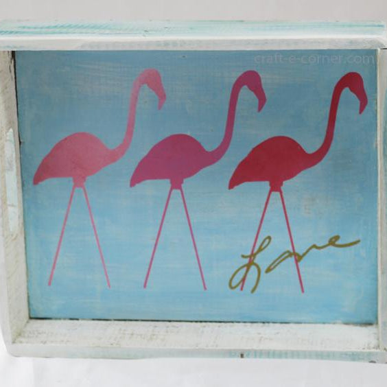 Design #7: Pink Flamingo! Memorial Serving Tray