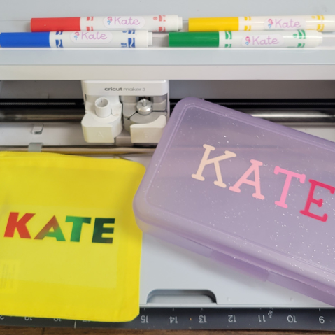 How Label Supplies Vinyl, Infusible Ink, and Print then Cut // Back to School with Cricut