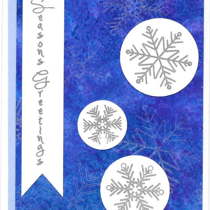 Snowflake Holiday Cards With Watercolor and Cricut Pens