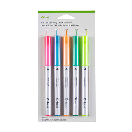 Cricut Milky Gel Pen Set, Urban Rainbow 5 ct