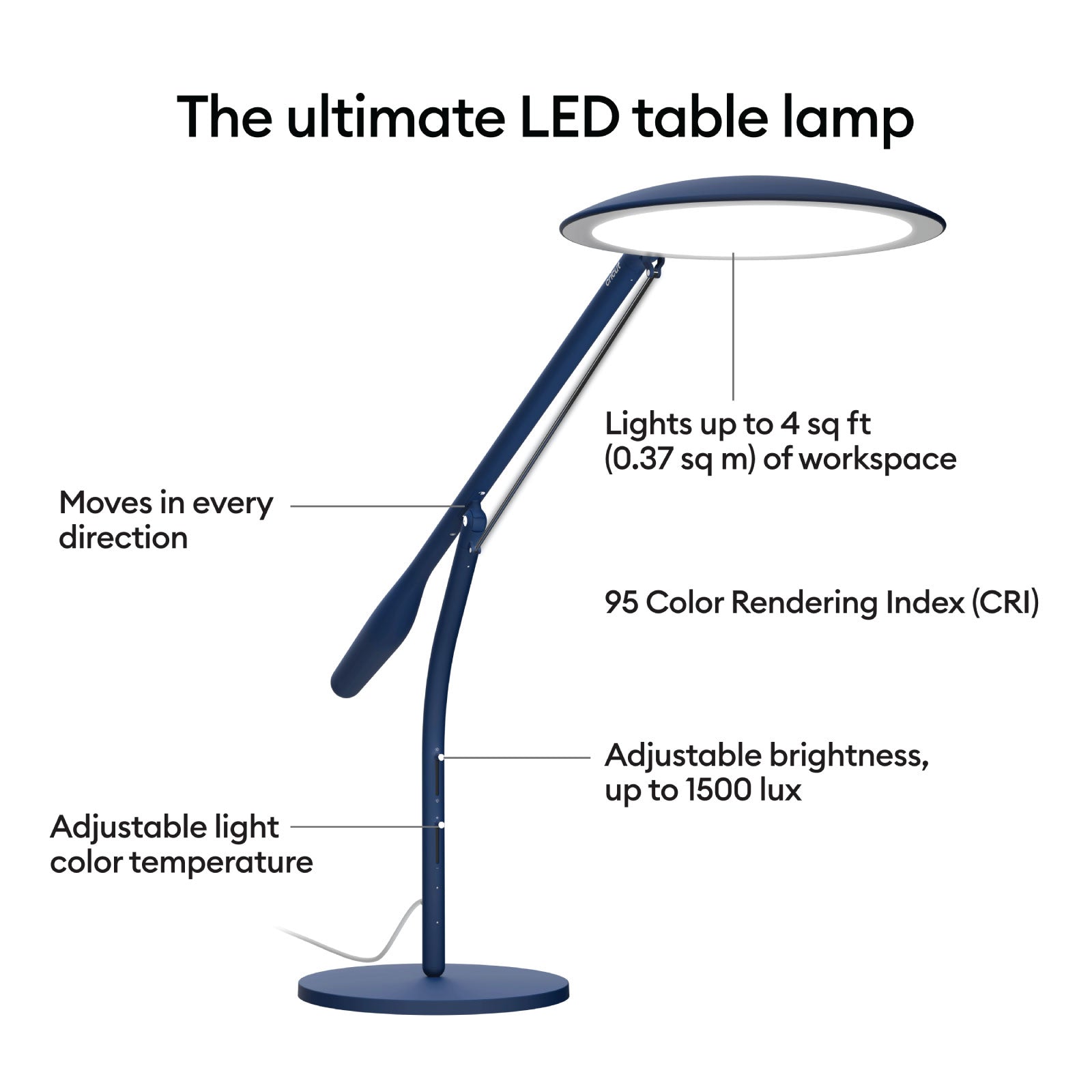 Cricut Bright 360, Ultimate LED Table Lamp - Indigo