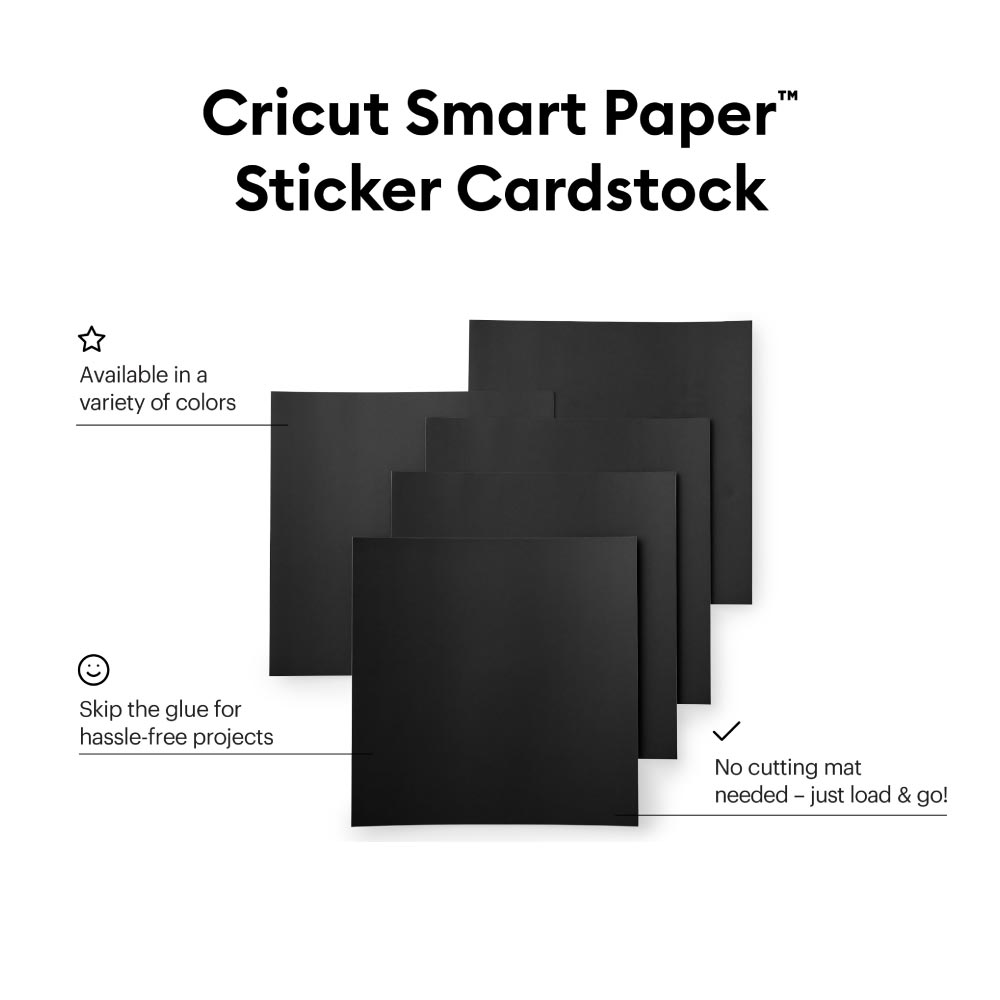 Cricut Smart Paper Sticker Cardstock, Black