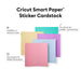 Cricut Smart Paper Sticker Cardstock Black and Pastels Bundles 10 Sheets - 13in x 13in - Adhesive Paper for Stickers