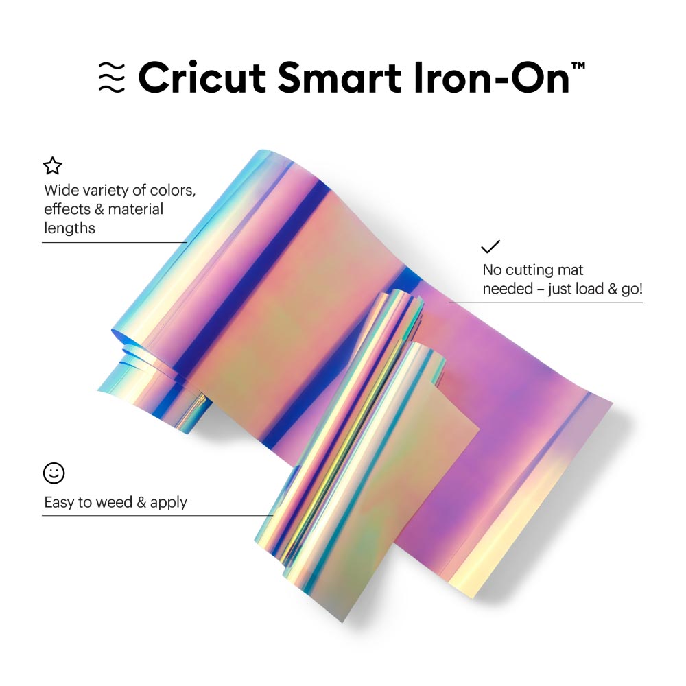 Cricut Smart Iron-On Holographic 9 ft - Translucent Blue