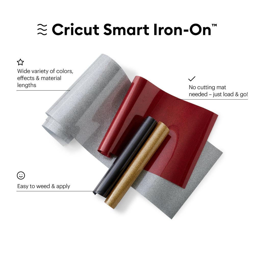 Cricut Smart Iron-On Glitter 3 ft - Red - Damaged Package