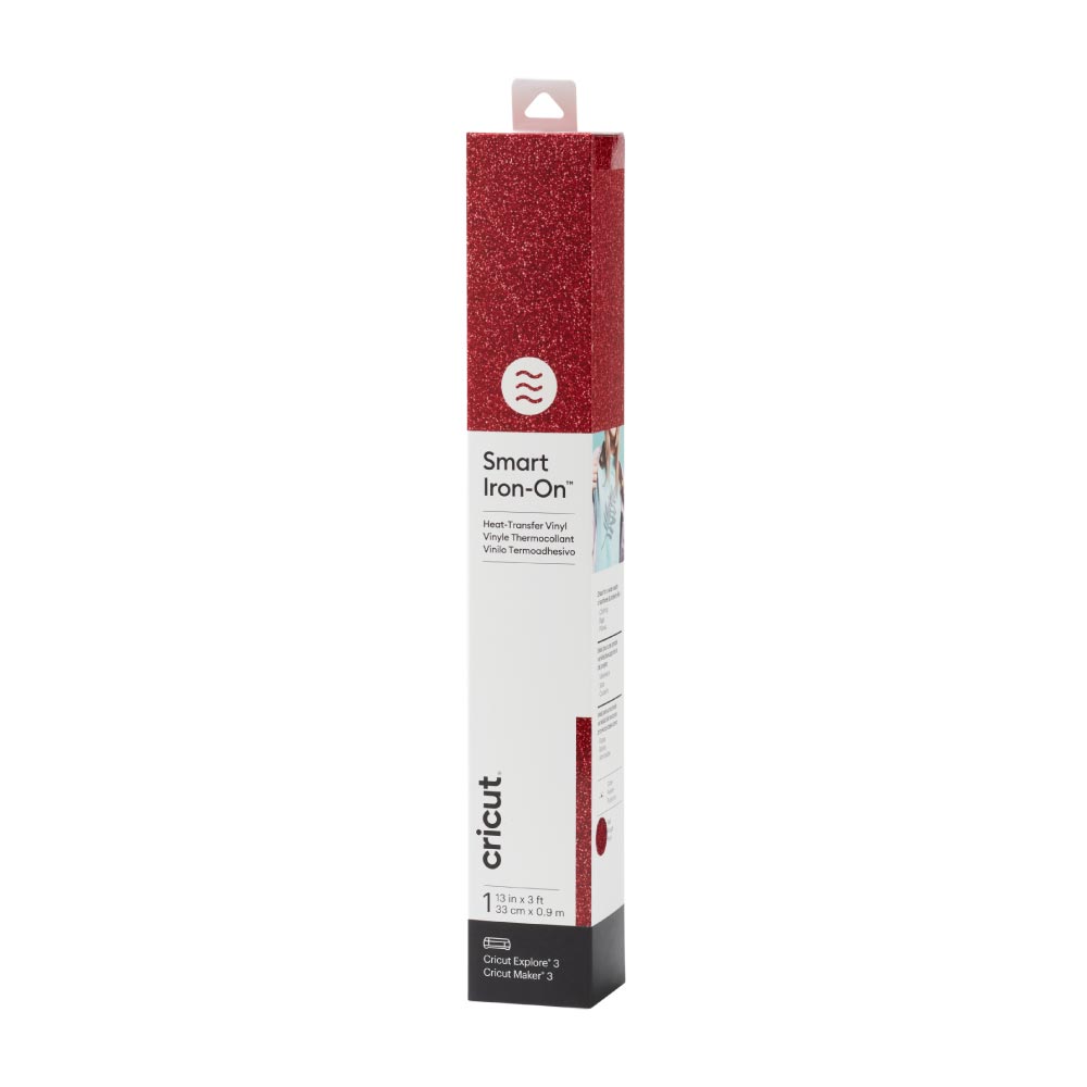 Cricut Smart Iron-On Glitter 3 ft - Red - Damaged Package