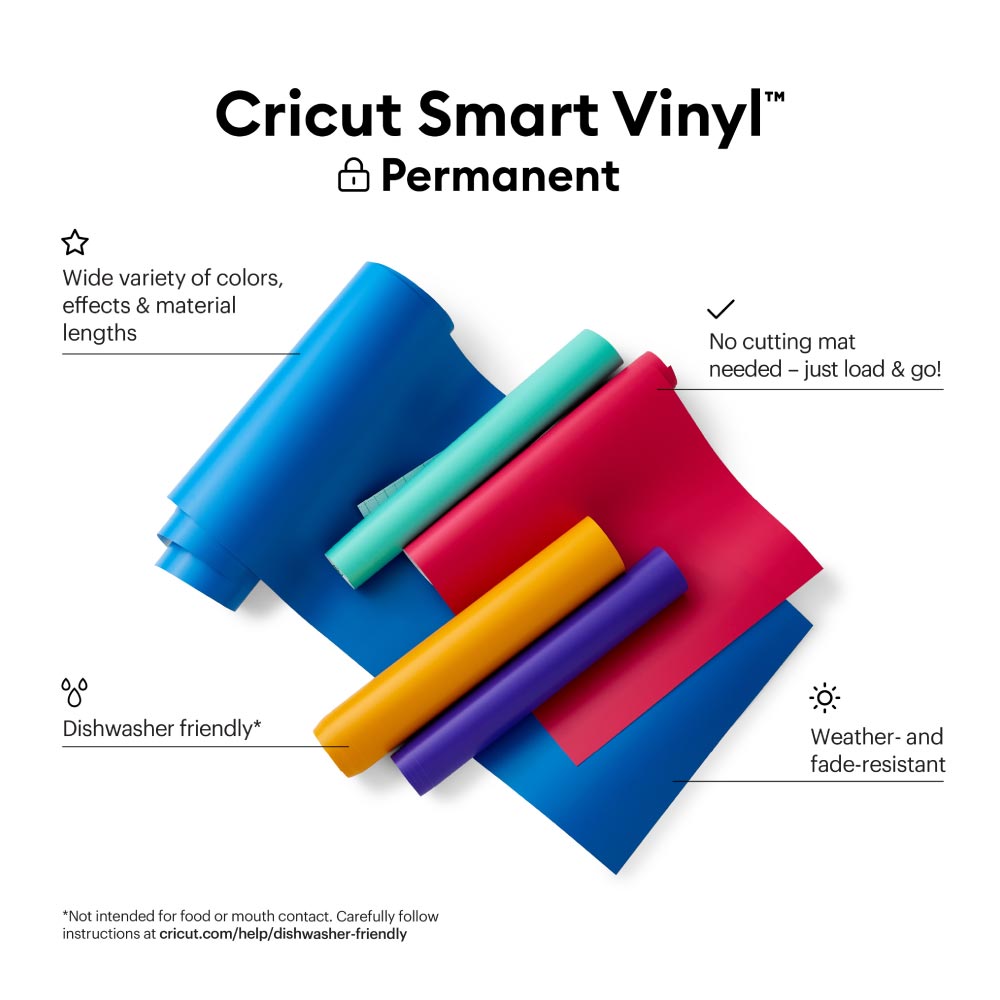 Cricut Smart Vinyl - Permanent 3 ft - Purple - Damaged Package