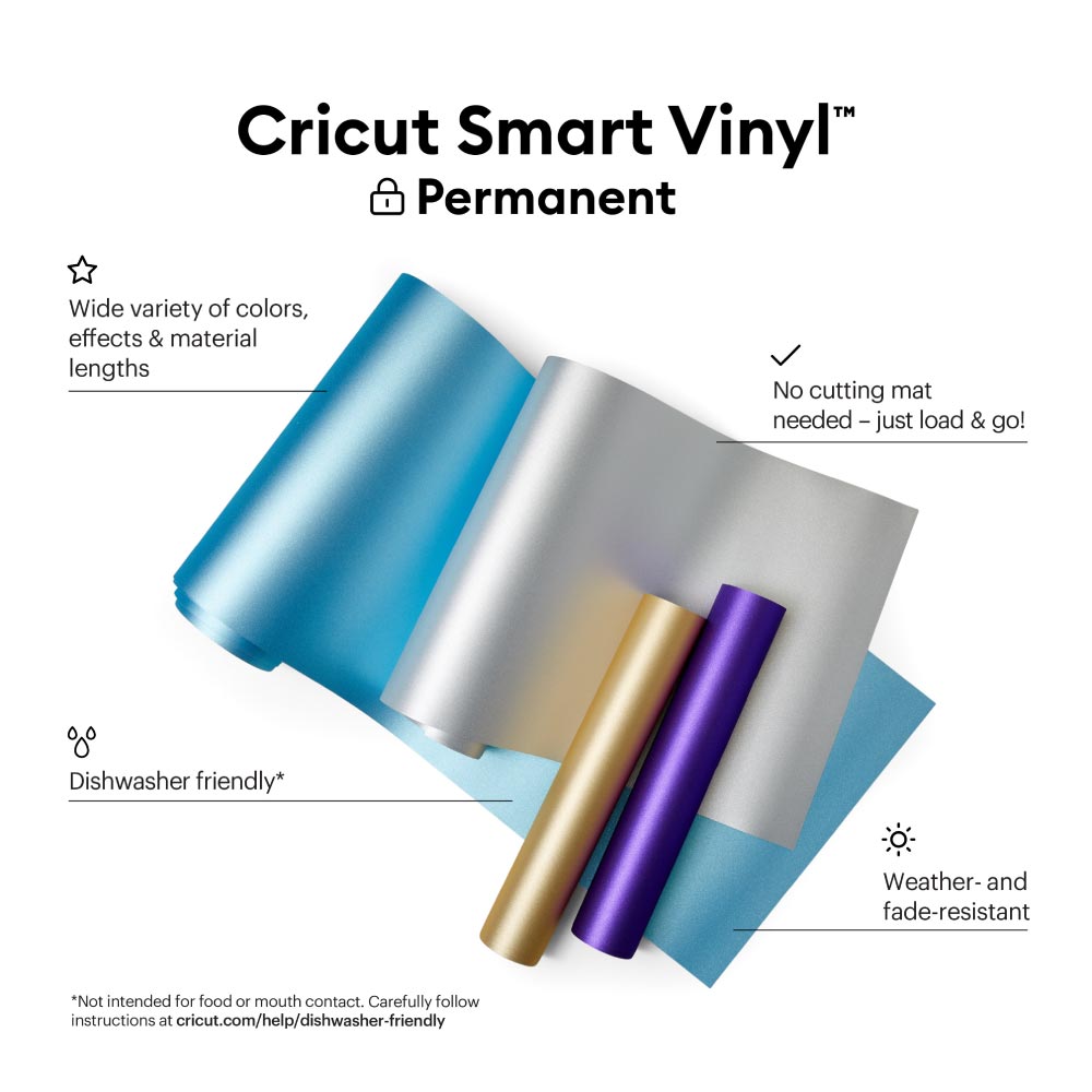 Cricut Smart Vinyl Shimmer Permanent (3 ft) - Gold