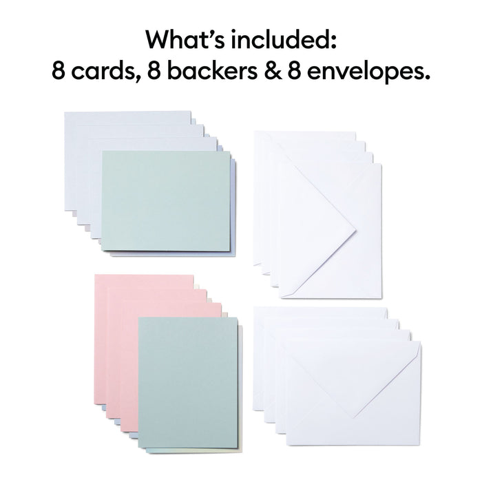 Cricut Joy Cutaway Cards, Pastel Sampler 8 Count