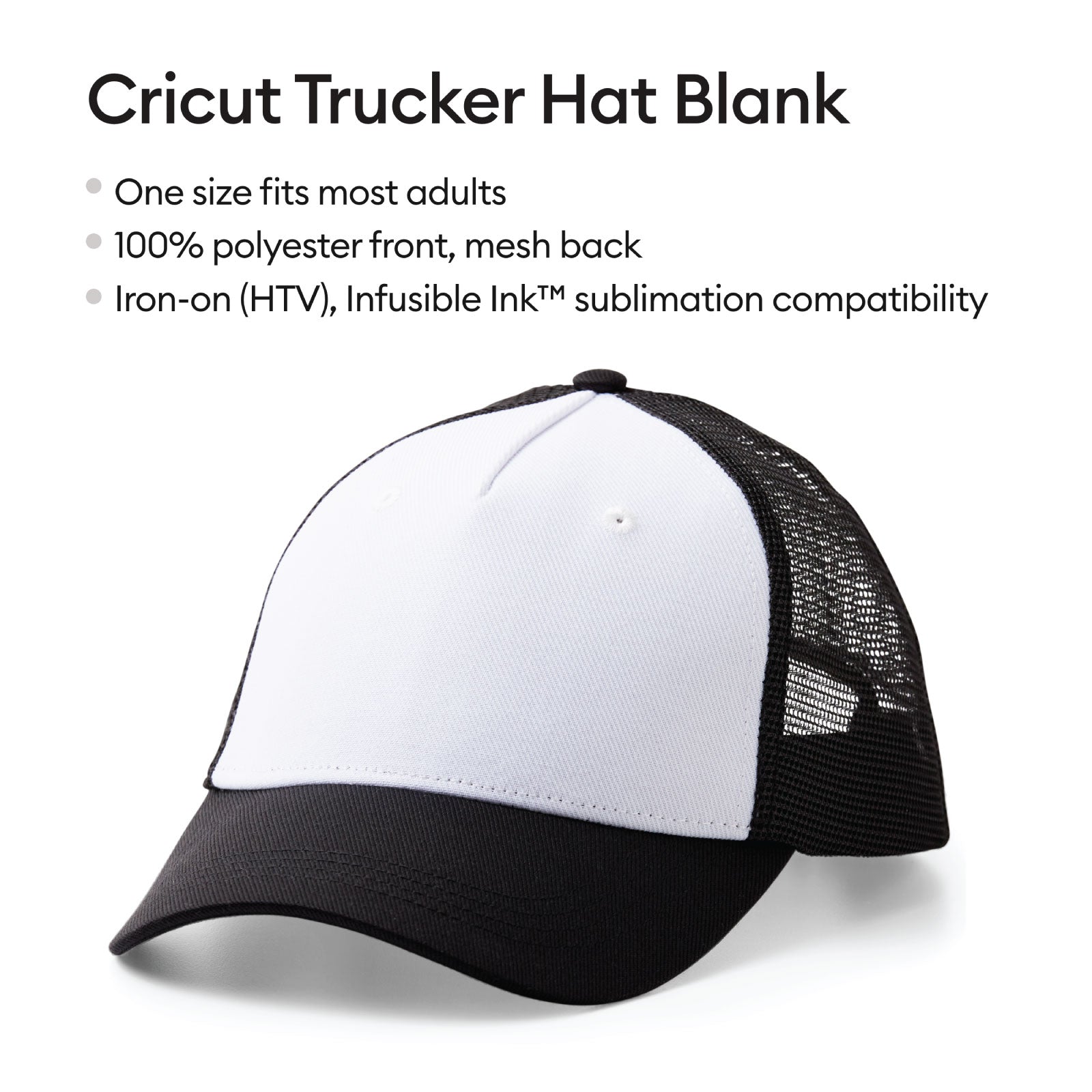 Cricut Trucker Hat Blanks with Cricut Infusible Ink Bundle