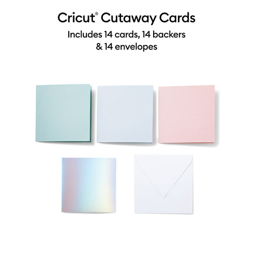 Cricut Cutaway Cards, Pastel Sampler - S40 14 ct - Damaged Package