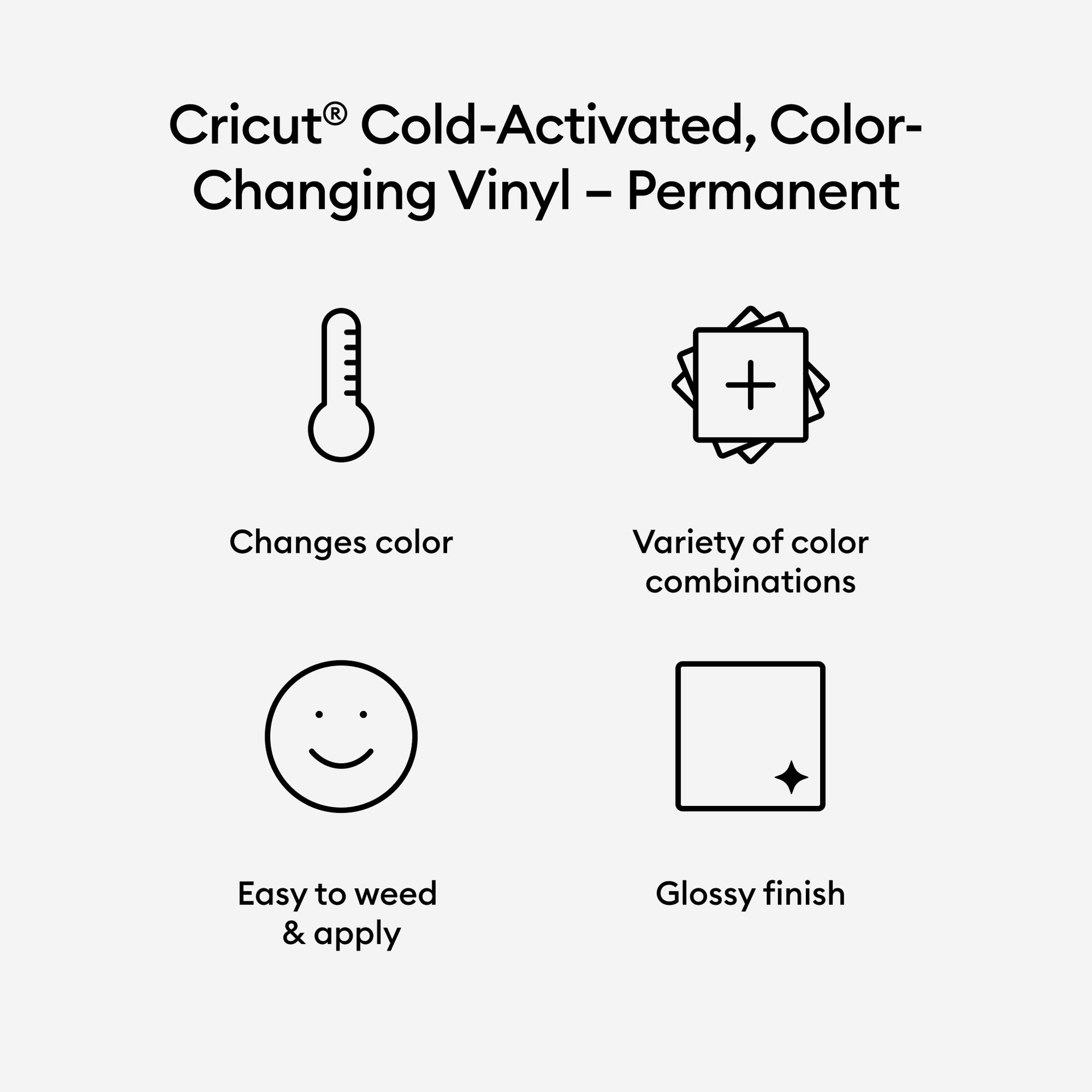 Cricut Heat Activated Color Changing Permanent Vinyl Roll Bundle