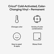 Cricut Cold-Activated, Color-Changing Vinyl - Permanent Light Pink - Magenta - Damaged Package