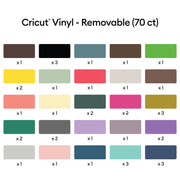 Cricut Vinyl, Ultimate Sampler - Removable 70 ct