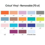 Cricut Vinyl, Ultimate Sampler - Removable 70 ct