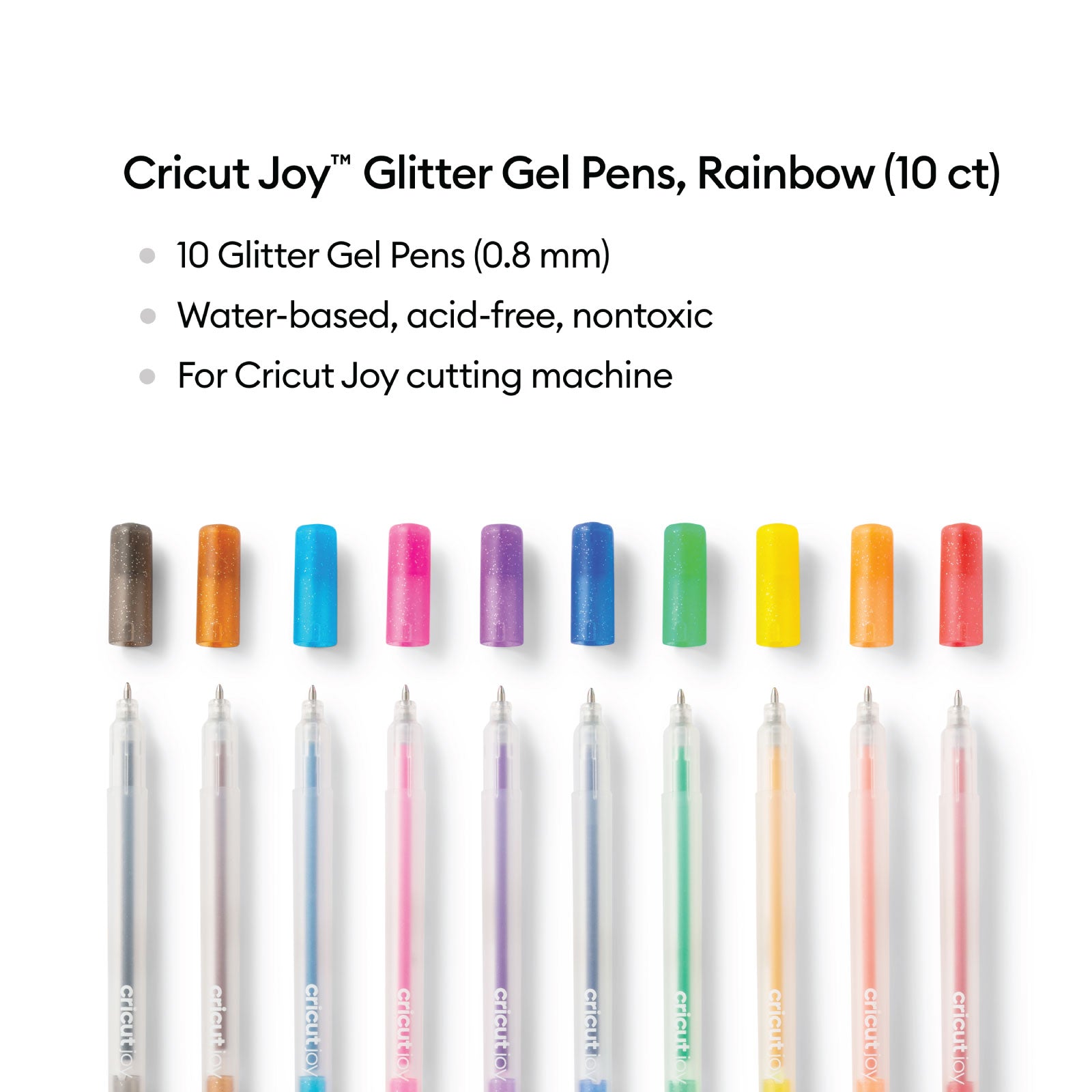 Cricut Joy Glitter Gel Pens 0.8 mm, Rainbow Colors