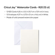 Cricut Watercolor Cards - R20 12 ct Ivory - Damaged Package