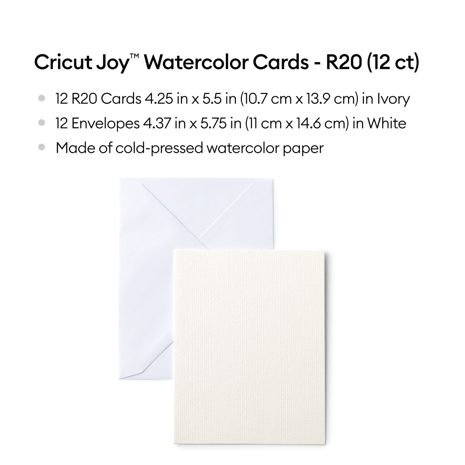 Cricut Watercolor Cards - R20, Ivory