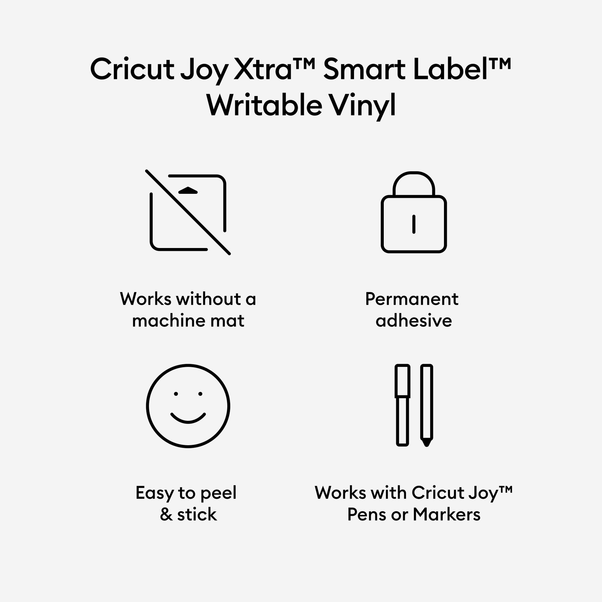 Cricut Joy Xtra Smart Permanent Writable White Vinyl Bundle