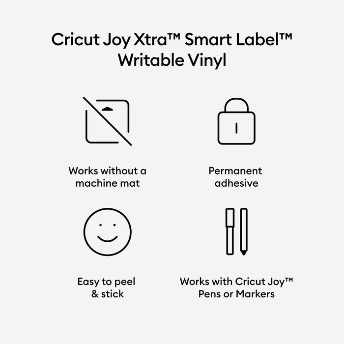 Cricut Joy Xtra Smart Permanent Writable White Vinyl Bundle