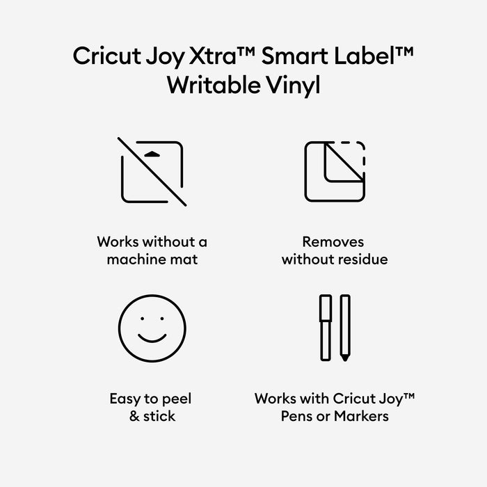 Cricut Joy Xtra  Smart Vinyl Writable Vinyl Removable (3 ct)