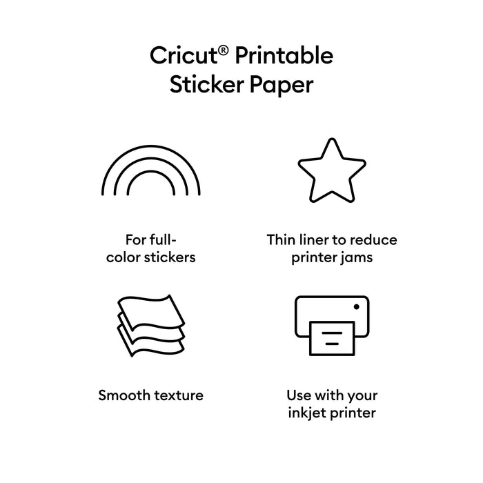 Cricut Printable Sticker Paper in White Bundle