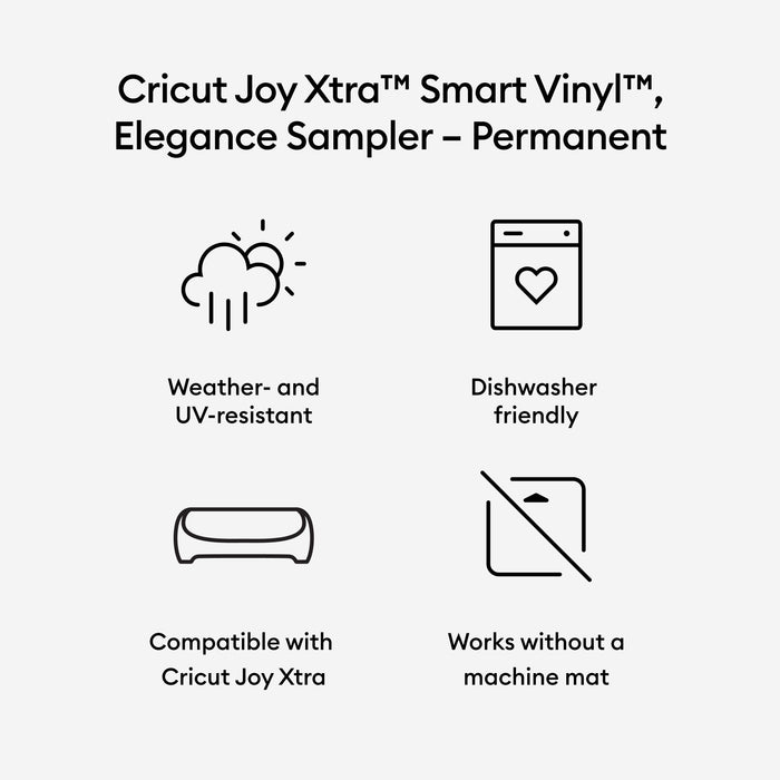 Cricut Joy Xtra Permanent Smart Vinyl Sampler- Elegance