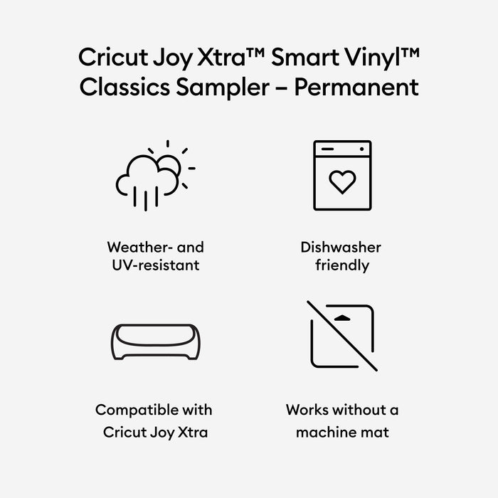 Cricut Joy Xtra Permanent Smart Vinyl Sampler- Classics