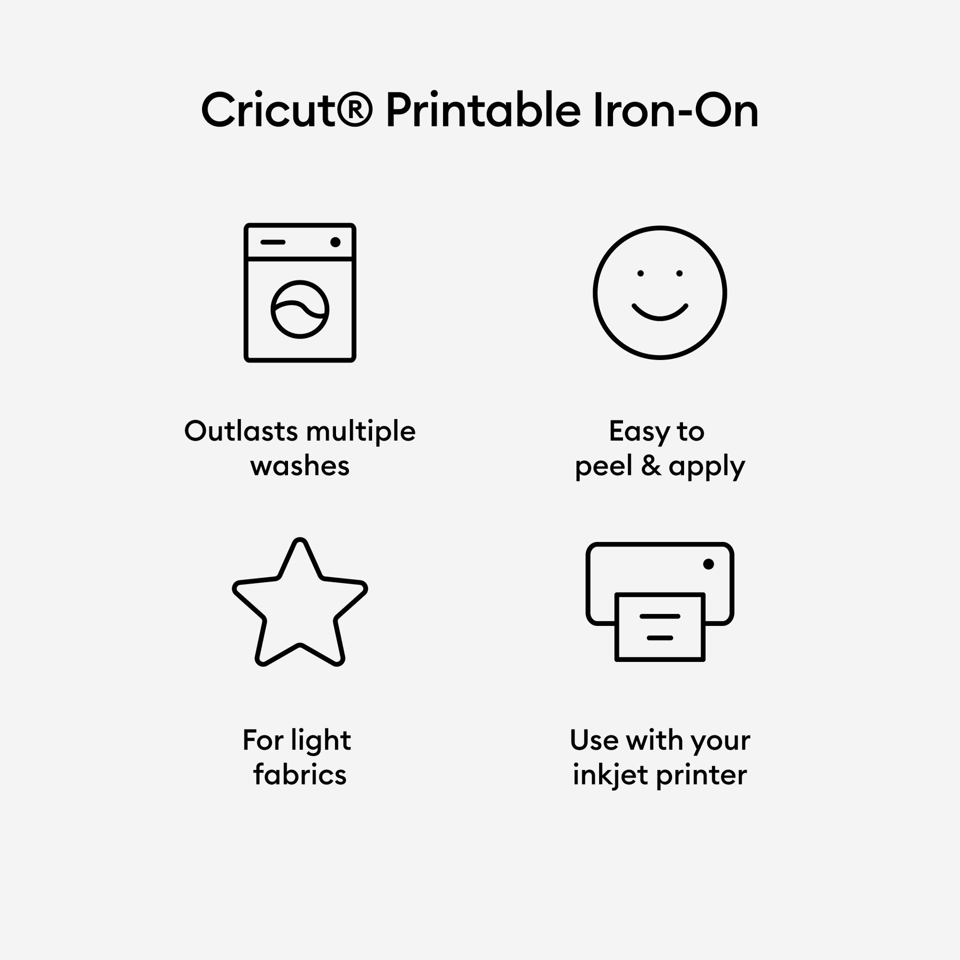 Cricut Printable Iron-On- Light Fabric