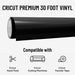 Cricut Smart Vinyl Rainbow Bundle - 3ft Colored Adhesive Vinyl Rolls and 30ft Black and White Rolls