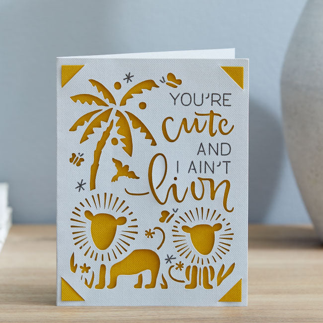 Cricut Joy Insert Cards - Metallic Gray/Gold, 12ct